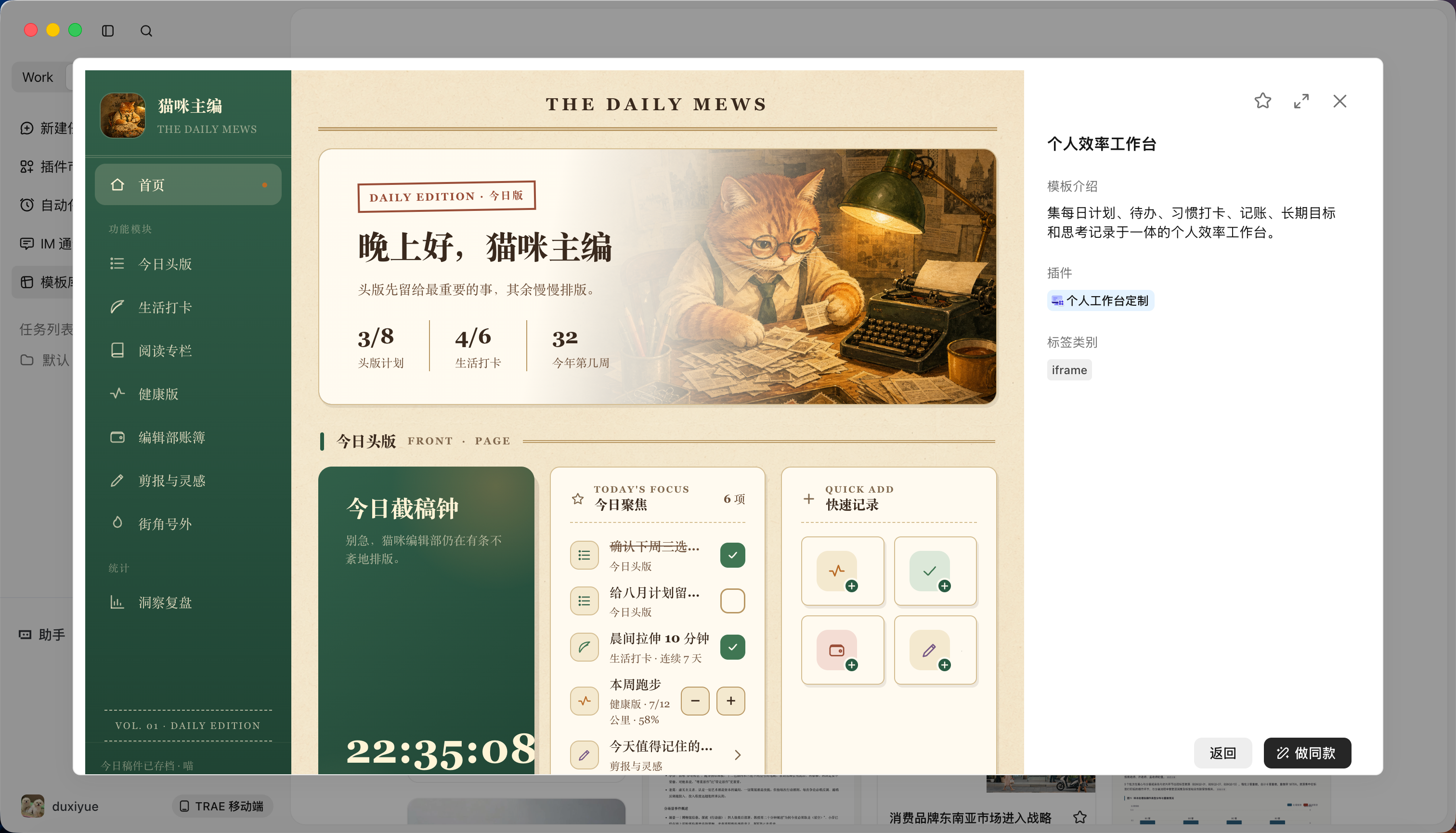模板预览效果